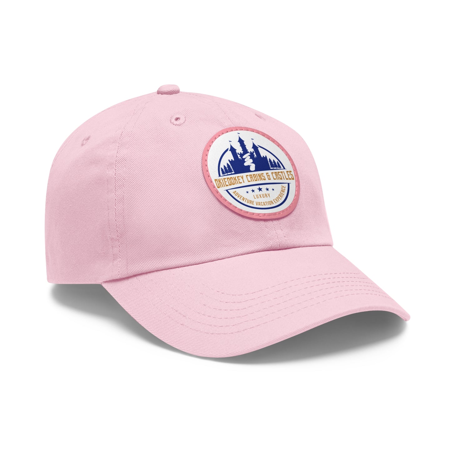 🎀 Okie Dokey Patch Logo Cap – Pink & Grey Edition