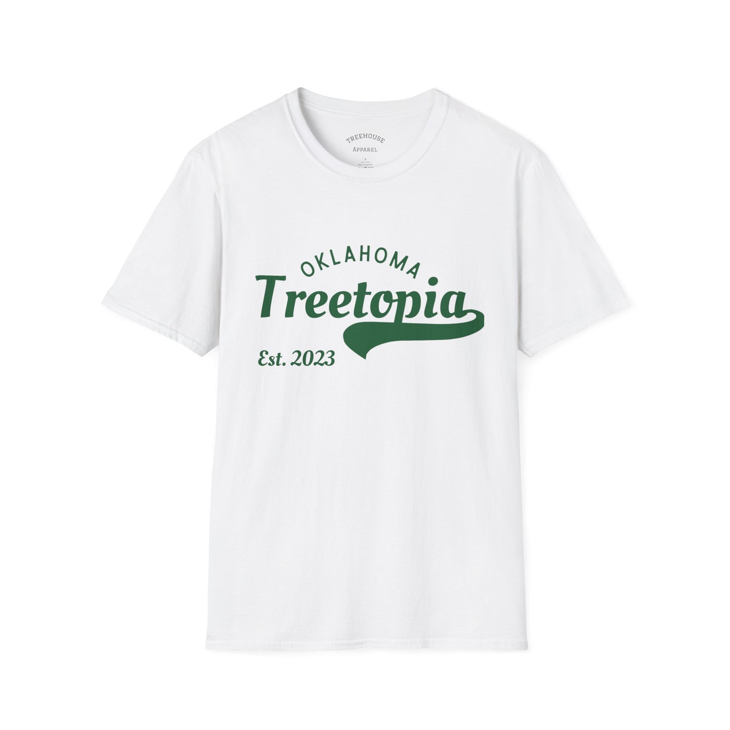 Treetopia Treehouse Tee – Unisex Softstyle Shirt for Nature Lovers | Oklahoma