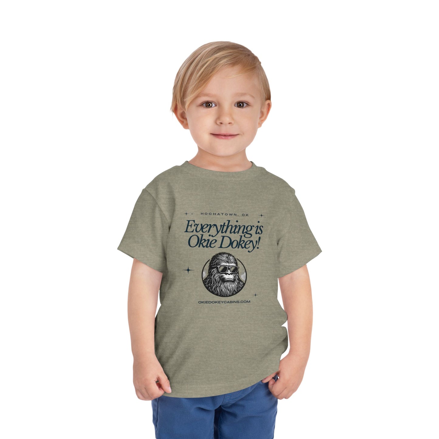Toddler Tee – "Everything is Okie Dokey!" Fun Short Sleeve Shirt for Everyday Play & Special Days