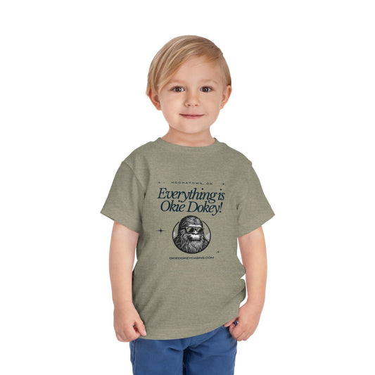 Toddler Tee – "Everything is Okie Dokey!" Fun Short Sleeve Shirt for Everyday Play & Special Days