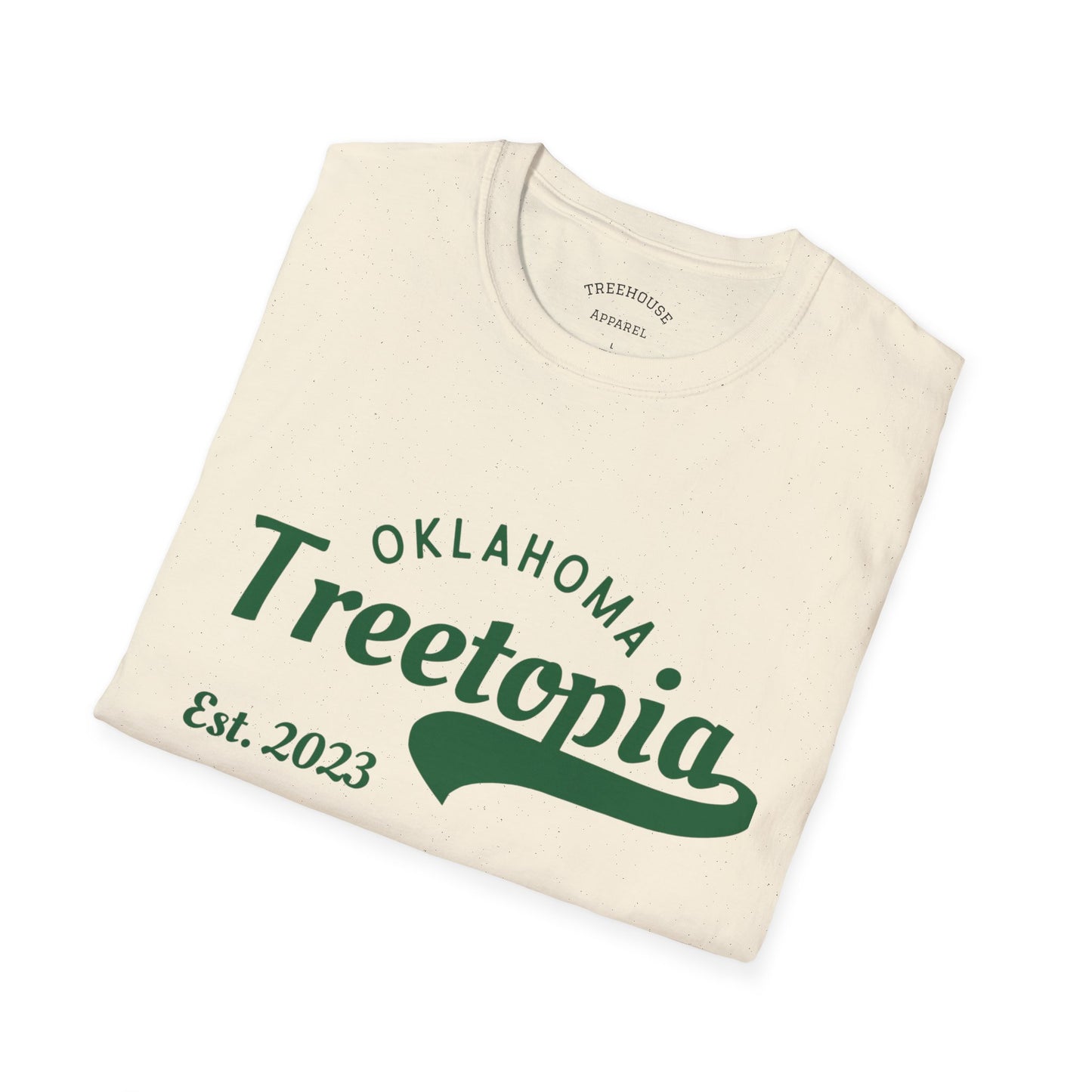 Treetopia Treehouse Tee – Unisex Softstyle Shirt for Nature Lovers | Oklahoma